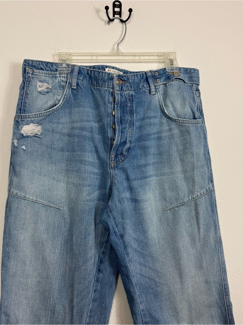 Free People We the Free Baggy Slouchy Fit Wide Leg Jean Women’s 32 - Picture 2 of 8